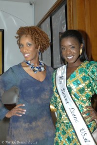 Tracee Loran and Miss Sierra Leone